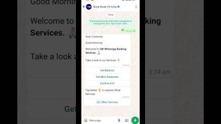 State Bank of India SBI WhatsApp Banking Check Balance shorts [upl. by Ainesy]