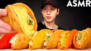 ASMR CHEESY CHALUPA amp DORITOS LOCOS TACOS MUKBANG No Talking EATING SOUNDS  Zach Choi ASMR [upl. by Tiana]