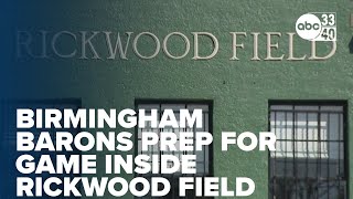 Birmingham Barons Prep for game inside Rickwood Field [upl. by Icnan]