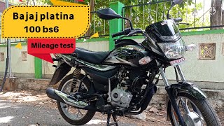 Bajaj platina bs6 mileage test in tamil [upl. by Canter]