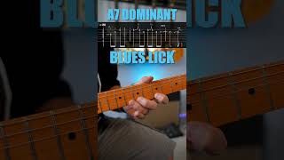 EASY Blues Lick in A7 for Guitar with Tab [upl. by Ellary]