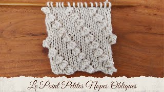 POINT AU TRICOT  Point Petites Nopes Obliques [upl. by Nnyltak]