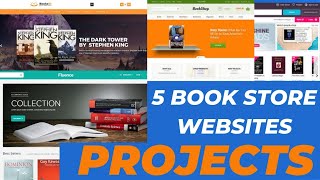 Book Store Website Complete 5 Projects  Responsive Mobile Device  HTML CSS amp JavaScript [upl. by Naret]