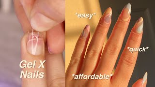 HOW TO DO GELX NAILS LIKE A PRO EASY AND CHEAP [upl. by Trude]