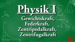 Physik I Vorlesung 5 Gewichtskraft Federkraft Zentripedalkraft Zentrifugalkraft [upl. by Columbus]