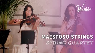 Maestoso Strings  Stunning Pop amp Classical String Quartet  Book Now at Warble Entertainment [upl. by Enirehtak]