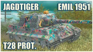 Jagdtiger EMIL 1951 amp T28 Prototype • WoT Blitz Gameplay [upl. by Akiehsat6]