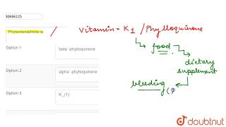 Phytomenadione is  12  CHEMICAL COORDINATION AND REGULATION  BIOLOGY  DINESH PUBLICATION [upl. by Rapp537]