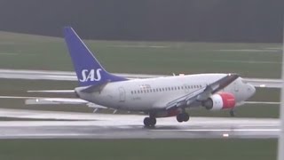 Difficult Crosswind Landings at Hamburg Airport gusts up to 55 knots [upl. by Kassi92]