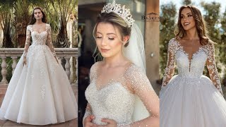 Beautiful Wedding dress ideas for womenwhite wedding outfitphotoshoot ideassparkling trendy dress [upl. by Yarw]