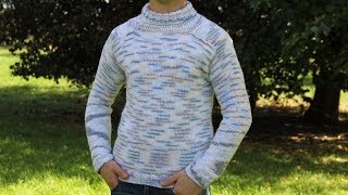 How to knit mens sweater  video tutorial with detailed instructions [upl. by Pansir226]