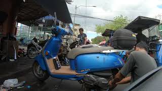 Kymco Blue Like125 at Rovic Delpan  Change oil and Gear oil  25Feb2024 10100 [upl. by Aggy]