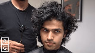 This Haircut TRANSFORMED His Whole Look Haircut to TAME Curls [upl. by Lekim]