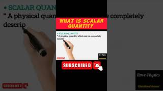 quotUnderstanding Scalar Quantity A Quick Guidequot [upl. by Atiuqram935]