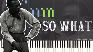 Miles Davis  So What Solo Jazz Piano Synthesia [upl. by Bessy]