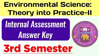 Environmental Science Theory Into Practice 2 Internal Assessment Solution 3rd Semester DU SOL EVS 2 [upl. by Zsa]