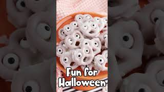 Spooky Ghost Pretzels Quick amp Easy Halloween Recipe [upl. by Cuttler]