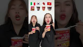 Eat all kinds of noodles from countries around the world 🍜🍜🍜 noodles funny mukbang foodworld [upl. by Oitaroh269]