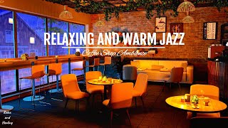 Música de Jazz Lento y Sonido de Lluvia en un Ambiente de Cafetería para Estudiar y Relajarse [upl. by Charo326]