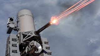 US Extremely Powerful CIWS Phalanx Live Fire Test in Middle of the Ocean [upl. by Mavilia]