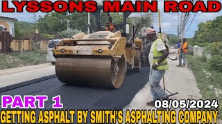 SMITHS ASPHALTING COMPANY ADDING THE SECOND LAY OF ASPHALT SOUTHERN COASTAL HIGHWAY IP [upl. by Carlson]