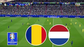 Romania vs Netherlands 03  UEFA EURO 2024  Match Highlights  Pes 21 Gameplay [upl. by Weight]