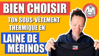 💥 VÊTEMENTS DE RANDONNÉE  Bien choisir ton SOUS VÊTEMENT THERMIQUE EN LAINE DE MÉRINOS 🐑 [upl. by Terrab]