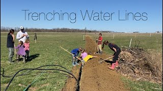 Trenching Water Lines [upl. by Gnilyarg]