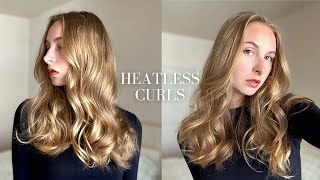 Easy Overnight Heatless Curls Tutorial [upl. by Adnowat]