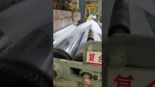 The production of polyethylene polypropylene polymer waterproofing membrane for shower is processing [upl. by Foscalina864]