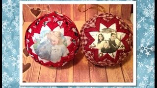 No Sew Quilted Picture Ornament No Sew Ornament  Diy Christmas Ornament [upl. by Kennan]