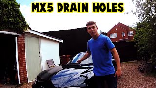 Rustproofing Mazda MX5  CLEARING SILL DRAIN HOLES [upl. by Baxter614]