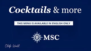 MSC EURIBIA  Getränkepaket Easy welche Cocktails sind enthalten [upl. by Deni855]