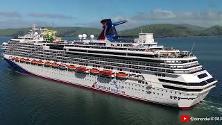 Carnival Cruise Ship Carnival Splendor departing Dunedin  Port Chalmers [upl. by Eecyaj]