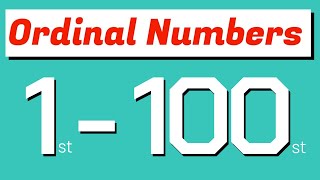 1 to 100 Ordinal Numbers  Ordinal Numbers 1 to 100 in words  ordinal numbers 1100 in english [upl. by Florie]