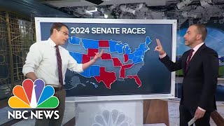 Steve Kornacki and Chuck Todd give an early look at the 2024 Senate map [upl. by Anitsej360]