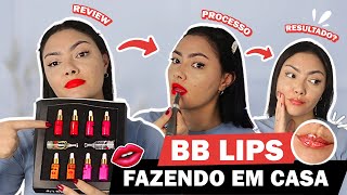 Como fazer BB LIPS em CASA 🫦💋 Review Kit BB lips da shopee  Passo a passo completo bblips [upl. by Niletak]