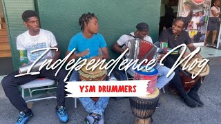 Drummers Entertaining Pedestrians in Roseau Dominica Independence 2024 CranberryTV [upl. by Nailij]