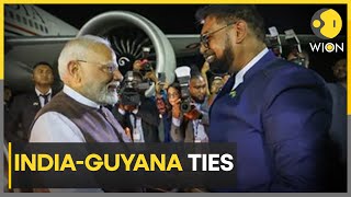 PM Modi In Guyana India Guyana Eye Cooperation In Agriculture Technology Security  WION [upl. by Eiddet86]