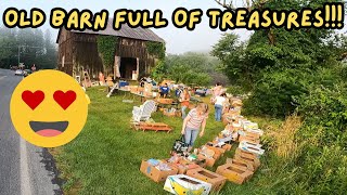 NEVER Pass A OLD BARN That Could Be Full Of TREASURES Yard Sale Treasure Hunt [upl. by Trev598]