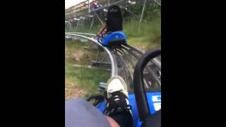 Funny Crash On Alpine Coaster In Park CityUtah [upl. by Aidnyc]