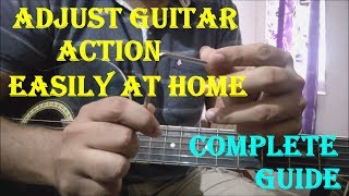 How To Lower Guitar Strings amp Fret Distance  Set Up Guitar Action Easily at HOME  Adjust Truss Rod [upl. by Maya]