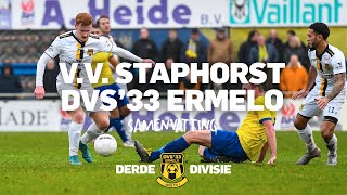 KERSTGESCHENK DVS33 ERMELO VOOR STAPHORST  Samenvatting  Derde Divisie [upl. by Kama]