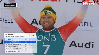 AUDI FIS Ski World Cup  mens downhill  Kvitfjell NOR Feb 17 2024 highlights [upl. by Marna]