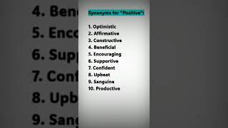 synonyms For positive english englishlanguagetest [upl. by Nwahsuq]