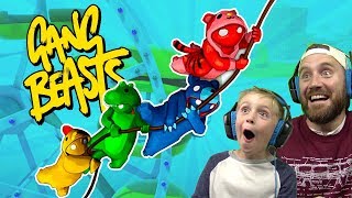 GANG BEASTS Battle Royal DADCITY vs Little Flash  KCity GAMING [upl. by Rexanne]