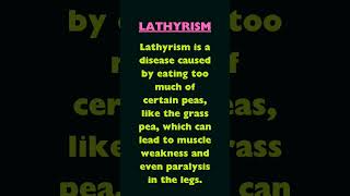 LATHYRISM  लैथिरिज्म  by SHILPA KAUSHIK  HOME SCIENCE HUB tgt pgt ytshots viralvideo shorts [upl. by Retepnhoj681]