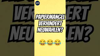 Papiermangel als Vorwand Warum die Neuwahlen im Januar trotz angeblicher Engpässe möglich wäre [upl. by Auqinimod]