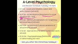 Cheap Live Tutoring for ALevel Psychology [upl. by Fernando]