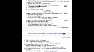 10th English 2nd Mid Term Test 2022 Original Question Paper Tirupattur District [upl. by Barnum276]